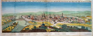 Detaillierte Ansicht der Stadt Rouen in der Normandie von Unknown artist