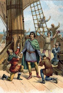 Entdeckung Amerikas durch Christoph Kolumbus (Cristoforo Colombo) im Jahr 1492 von Unknown artist