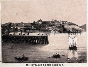 Dover, England: Eingang zum Hafen von Dover. in „Die Welt illustriert 168 Ansichten“ Undatiert (spätes 19. Jahrhundert) von Unknown artist