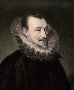 Edmund Spenser c1552/3-1599 - Gravur - 19. Jahrhundert von Unknown artist