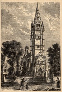 Eglise Notre Dame de Croaz Batz in Roscoff - Finistère - Bretagne - Gravur in „Patrie - Beschreibung der malerischen Frankreichs in 6 Bänden“ von Lucien Huard - Ende des 19. Jahrhunderts