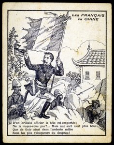 Emphatische Allegorie des Krieges zwischen Frankreich und China, Ende des 19. Jahrhunderts