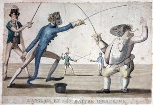 Englisch und sein Fechtmeister - 19. Jahrhundert von Unknown artist