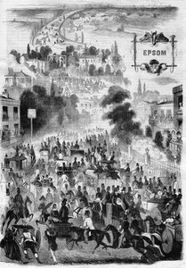 Epsom-Pferderennen in England - Kupferstich in „Le Journal Illustré“ von Unknown artist