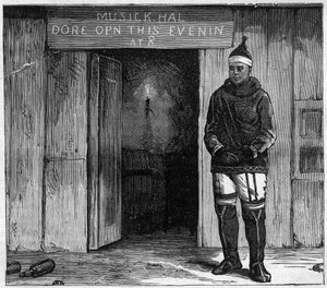 Eskimo von Disko Island (Qeqertarsuaq) Grönland Ende des 19. Jahrhunderts. Gravur von 1884 von Unknown artist