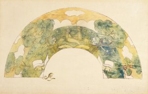 Fächer - Bretonen am Meer von Unknown artist