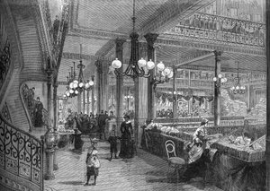 Erweiterungen der „Bon marché“-Geschäfte: Neue Galerie zum Buffet. Paris 1880