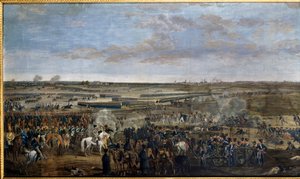 Erstes Kaiserreich: Kaiser Napoleon I. (1769-1821) (auf dem weißen Pferd) in der Schlacht von Leipzig (Völkerschlacht), 16.-19. Oktober von Unknown artist