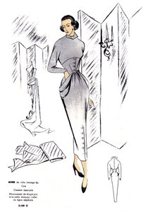 Französische Mode, Wollstadtkleid-Design