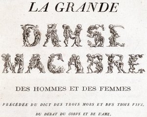 Frontispiz „Der große makabre Tanz der Männer und Frauen“