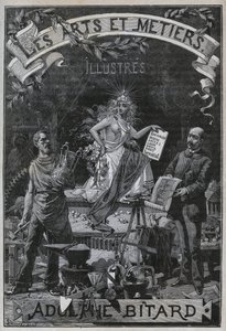 Frontispiz von „Les arts et métiers illustrés“ von Adolphe Bitard.