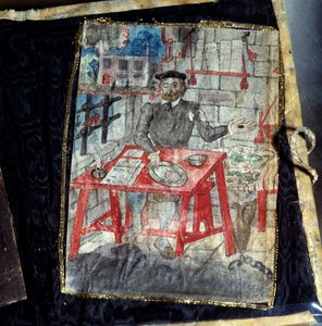 Frontispiz der Gedichtsammlung des portugiesischen Dichters Luis Vaz de Camoes, bekannt als die Camoans (1525-1580)