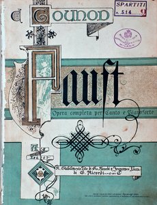 Frontispiz von Faust, Oper von Charles Gounod