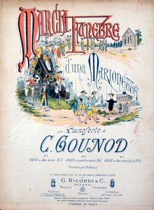 Frontispiz des Trauermarsches einer Puppe von Charles Gounod