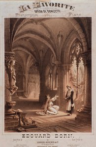 Frontispiz von La favorite, Oper von Gaetano Donizetti (Gravur)