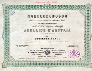 Frontispiz der Partitur der Oper Nabucco von Giuseppe Verdi von Unknown artist