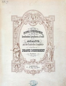 Frontispiz der Partitur der Unvollendeten Symphonie von Franz Schubert