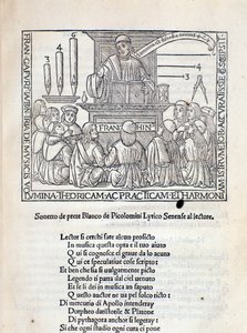 Frontispiz des Traktats Angelicum ac divinicum opus musicae von Franchino Gaffurio von Unknown artist