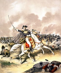 General Andrew Jackson (1767 - 1845) in der Schlacht von New Orleans 1812