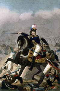 General Jean Lannes, Herzog von Montebello (1769-1809) in der Schlacht von Essling (21. - 22. Mai 1809) Gravur des 19. Jahrhunderts. Mailand