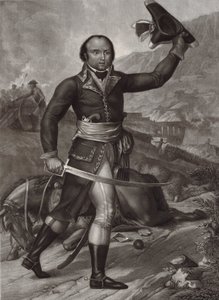 General Thomas-Alexandre Dumas in Uniform eines französischen republikanischen Offiziers - Alexandre Davy de la Pailleterie genannt Dumas (1762-1806) französischer Offizier, Vater des französischen Schriftstellers Alexandre Dumas Vater - le général Thomas 