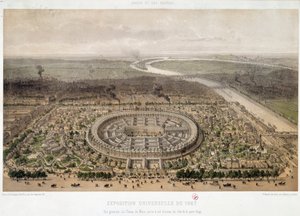 Gesamtansicht der Weltausstellung 1867 vom Trocadero in Paris von Unknown artist
