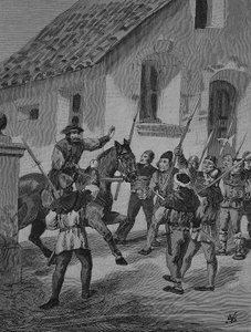 Deutscher Bauernkrieg (1524-1526): Feuerbacher und die aufständischen Bauern, Matern Feuerbacher war ein Anführer der Bauern im Bauernkrieg von Unknown artist