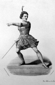 Gilbert-Louis Duprez (Gilbert Louis) in der Rolle des Arnoldo in der Oper „Guillaume Tell“ von Gioacchino Rossini von Unknown artist
