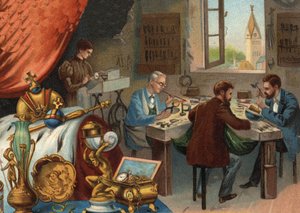 Goldschmiedewerkstatt: Schweißen und Ziselieren von Gold
