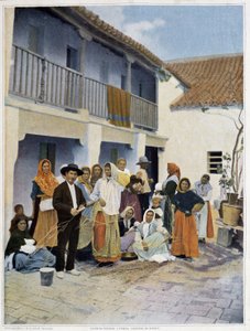 Gruppe von Zigeunern in Triana, Vorort von Sevilla