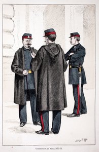 Friedenswächter (1871-1873). Farbradierung zur Illustration des Buches „Geschichte des Friedenswächterkorps“ von Unknown artist