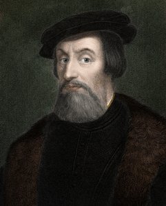 Hernando (Hernán) Cortés (Cortez) (1485-1547) englischer Eroberer Mexikos - Gravur - 19. Jahrhundert von Unknown artist