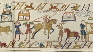 Hier ist Wadard, Teppich von Bayeux (Wollstickerei auf Leinen)