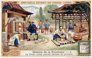 Geschichte des Porzellans: die Chinesen als erste Hersteller von Porzellan - Liebig Chromolithographie