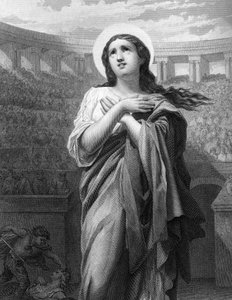 Heilige Felicitas. Witwe und römische Märtyrerin (II. Jh.) in „Die Heiligen Frauen“. 1852 von Unknown artist