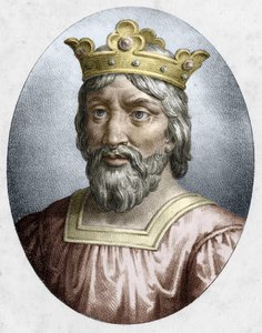Hugues Capet (941-996), König von Frankreich, Gründer der Kapetinger-Dynastie. Gravur des 19. Jahrhunderts.