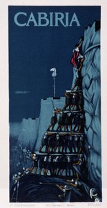 Menschlicher Turm, Poster von „Cabiria“, Film von Giovanni Pastrone, alias Piero Fosco