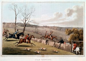 Jagd in England (Lithografie)