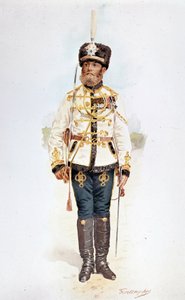 Husar der russischen Garde unter Nikolaus II.