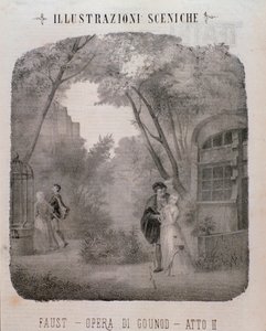Illustration für den zweiten Akt von Faust von Charles Gounod von Unknown artist