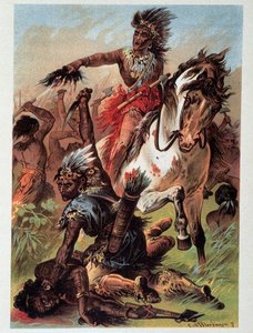 Illustration von „Lederstrumpf“ von F. Cooper