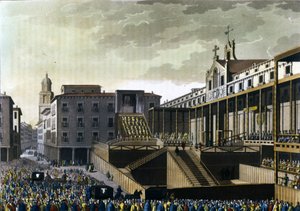 Inquisitionsszene auf dem öffentlichen Platz in Burgos, Spanien. 16. Jahrhundert. von Unknown artist