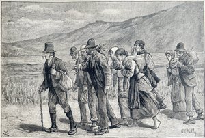 Irland: Saisonarbeiter für die Ernte von Unknown artist