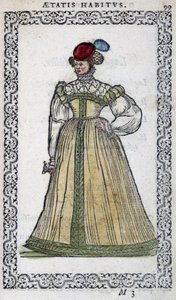 Italienische Frau - in „Habits et effigies“ von Jean Sulperius von Unknown artist