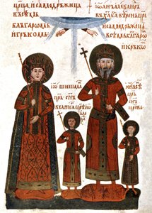 Iwan Alexander von Bulgarien und Familie (Druck)
