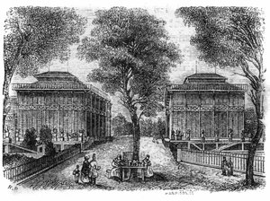 Jardin des Plantes in Paris im Jahr 1861: Eisenpavillons. von Unknown artist