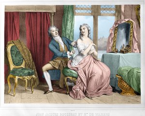 Jean Jacques Rousseau (1712 - 1778) und Madame de Warens (1700 - 1762)