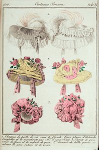 Journal des dames et des fashions, Pariser Kostüme von Unknown artist