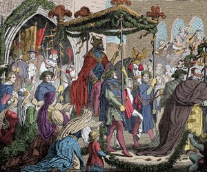 Karl IV. betritt Avignon im Jahr 1365
