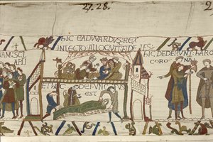 König Eduard der Bekenner auf seinem Sterbebett, Teppich von Bayeux